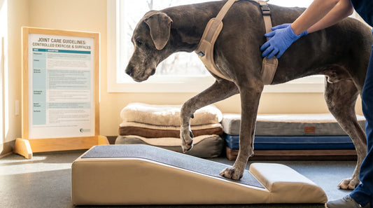 Large and giant breeds: managing stiffness without over‑exercising