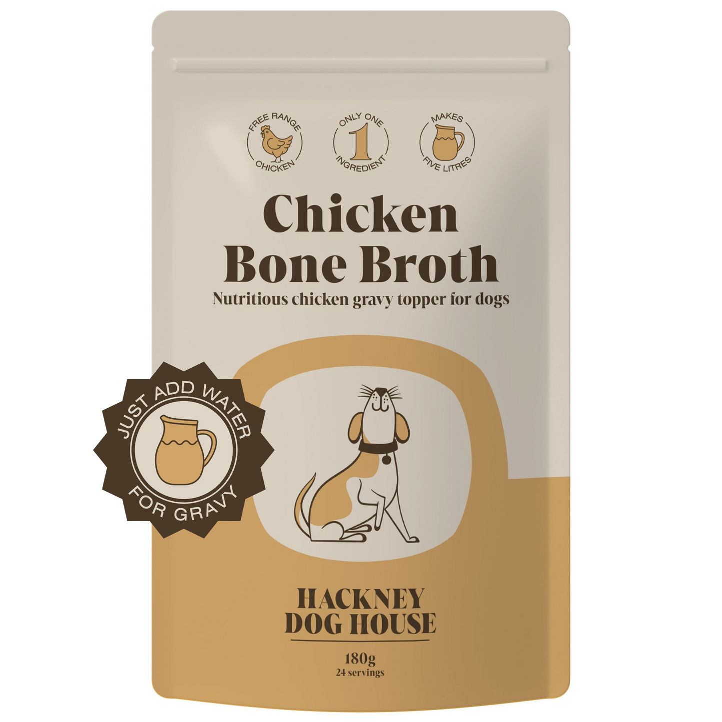 Bone Broth for Dogs | Dog Gravy Food Topper for Picky Eaters | 24 Servings